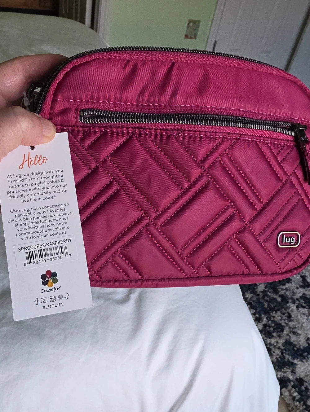 lug Raspberry Quilted Cosmetic Crossbody Super Coupe